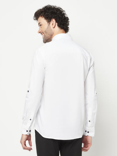 White Patch-Pocket Shirt-Men Shirts-Crimsoune Club