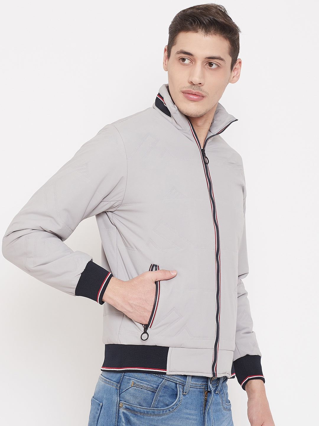 Solid Grey Jacket-Mens Jackets-Crimsoune Club