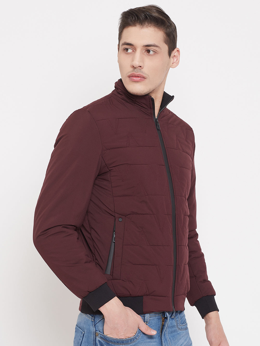 Solid Maroon Jacket-Mens Jackets-Crimsoune Club