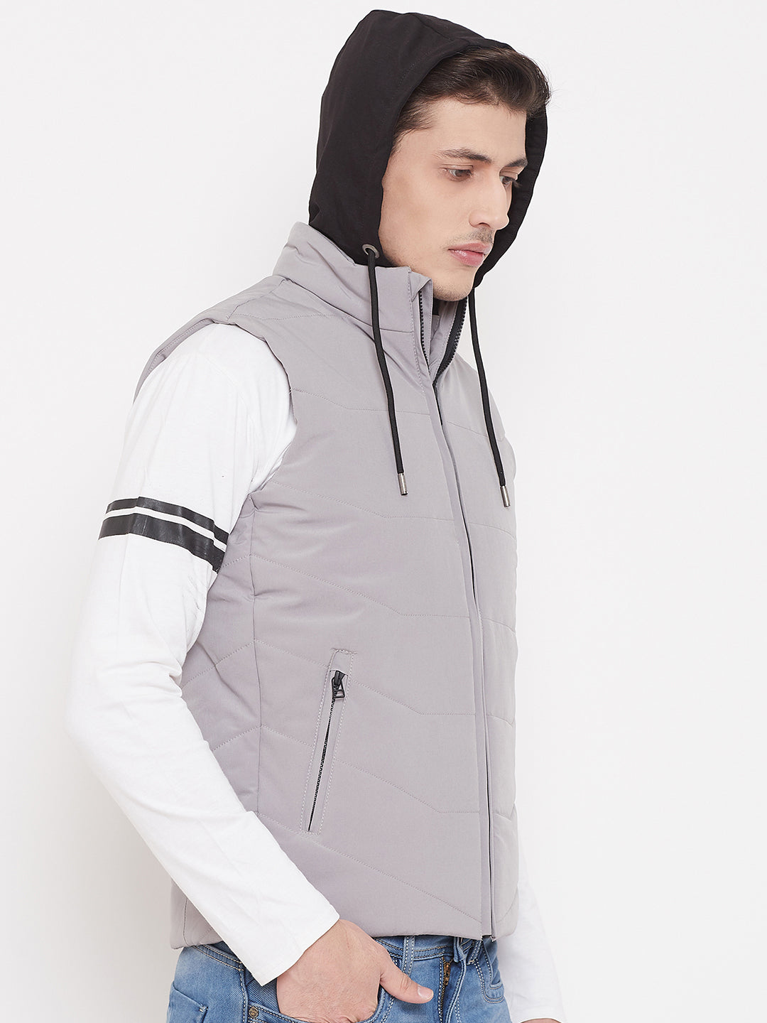 Solid Grey Jacket-Mens Jackets-Crimsoune Club