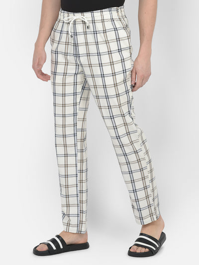 White Flannel Lounge Pants-Men Lounge Pants-Crimsoune Club