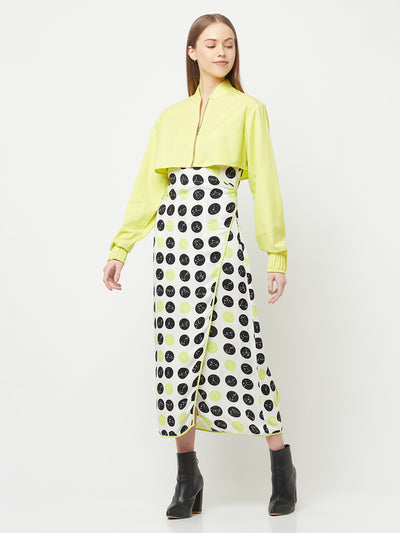 Neon Polka Dot Wrap Dress-Women Dresses-Crimsoune Club