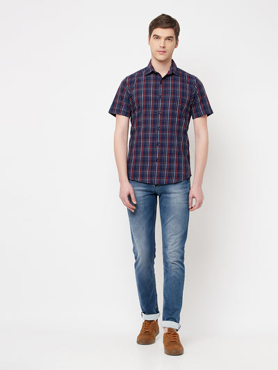 Multi-Colored Checked Casual Shirt-Men Shirts-Crimsoune Club