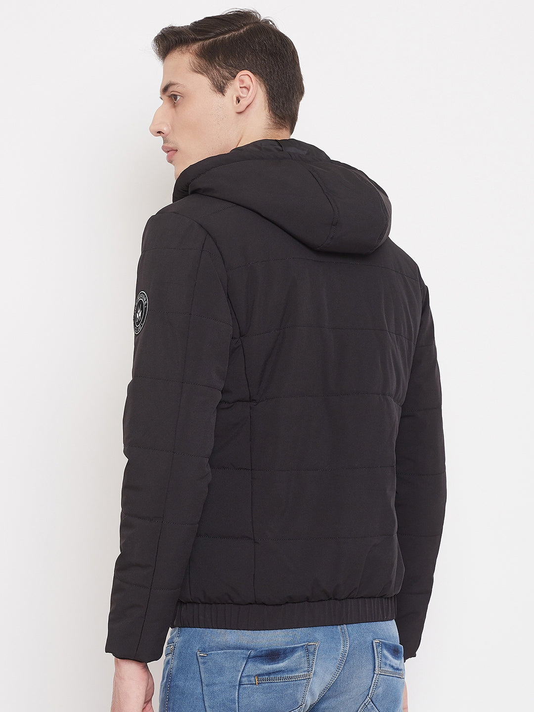 Solid Black Jacket-Mens Jackets-Crimsoune Club