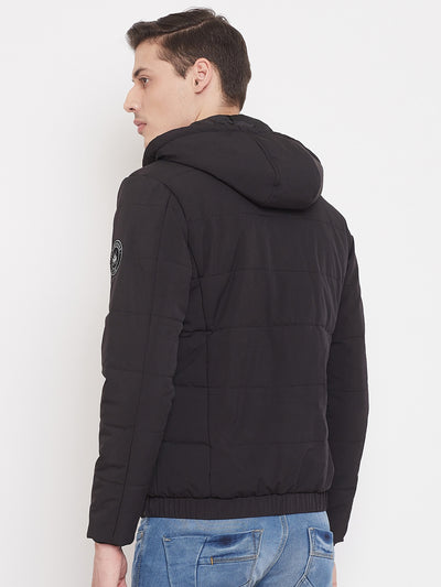 Solid Black Jacket-Mens Jackets-Crimsoune Club