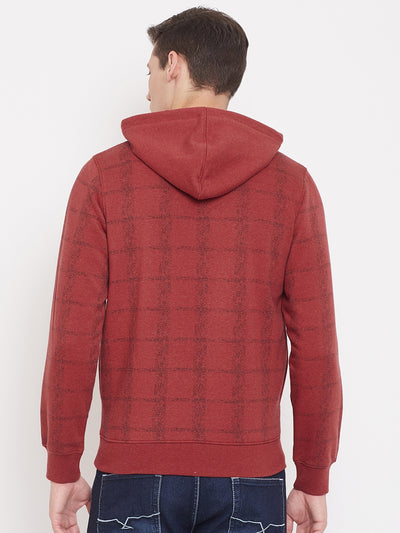 Printed Red Sweat Shirt-Mens Sweatshirts-Crimsoune Club