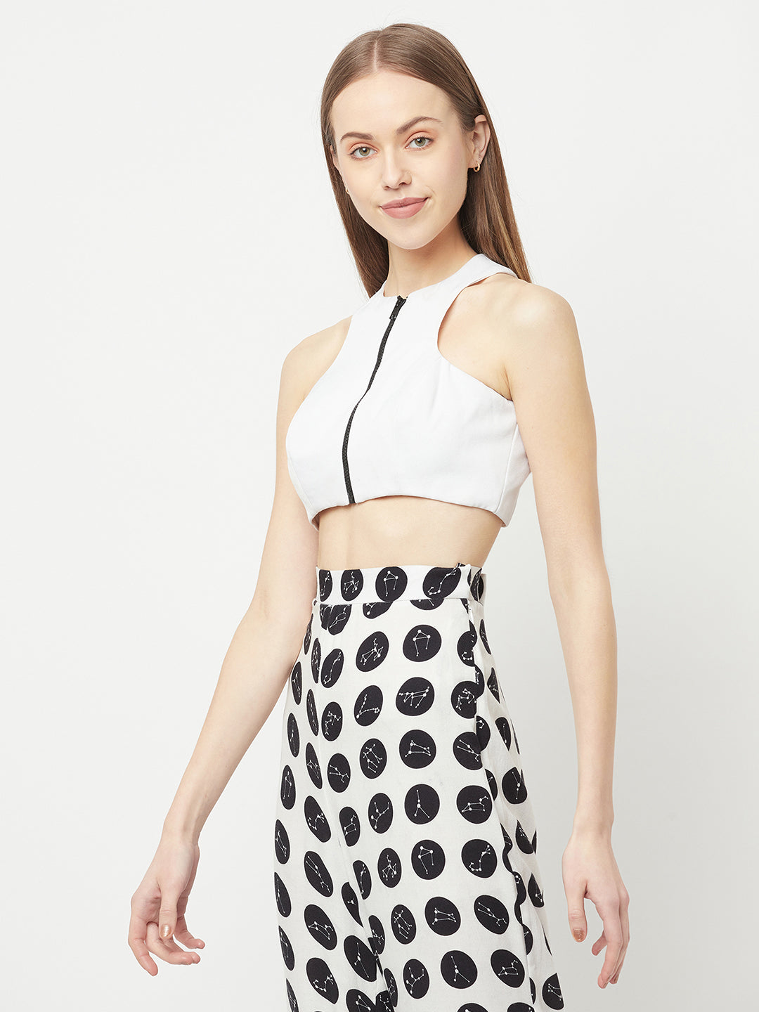 White Racer-Back Crop Top-Women Tops-Crimsoune Club