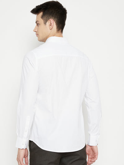 White Solid Shirt-Men Shirts-Crimsoune Club