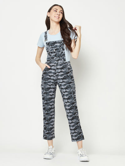 Camouflage Dungarees-Women Dungarees-Crimsoune Club