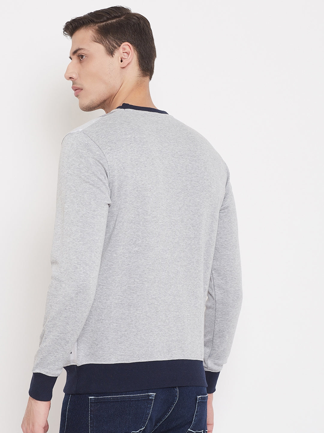 Checkered Grey Sweat Shirt-Mens Sweatshirts-Crimsoune Club