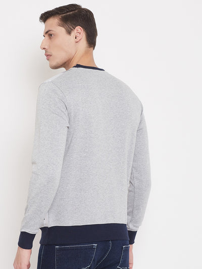 Checkered Grey Sweat Shirt-Mens Sweatshirts-Crimsoune Club