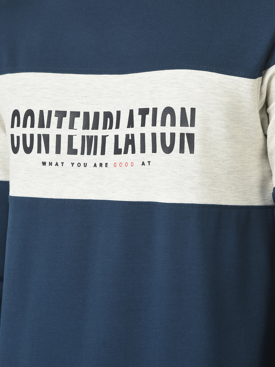 Teal Blue Contemplation Sweatshirt-Mens Sweatshirts-Crimsoune Club