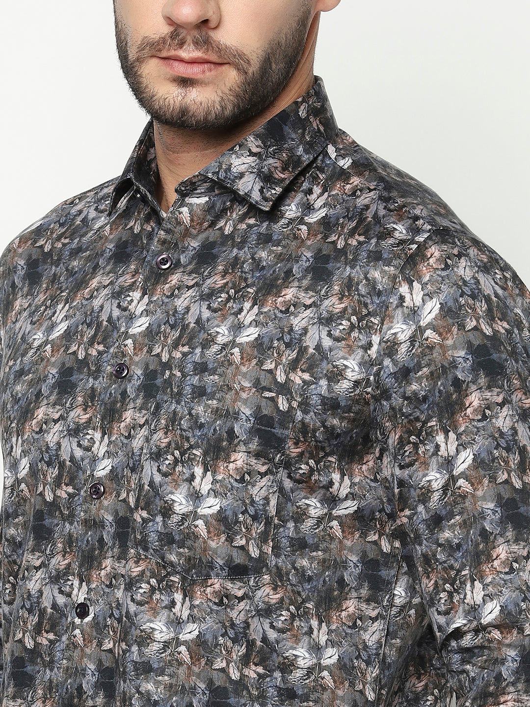 Multi-Colour Floral Print Shirt-Men Shirts-Crimsoune Club