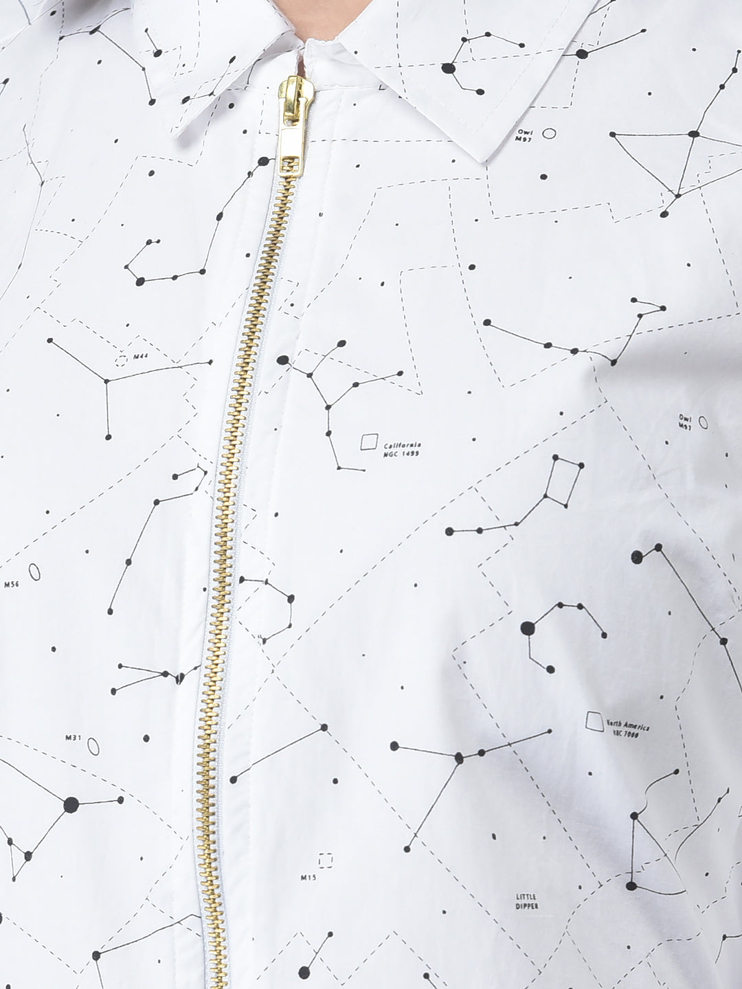 Black and White Constellation Midi Shirt Dress-Women Dresses-Crimsoune Club