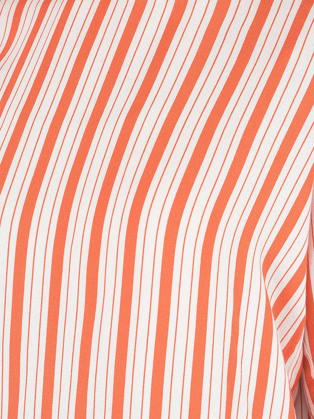 Orange Striped Tops-Women Tops-Crimsoune Club