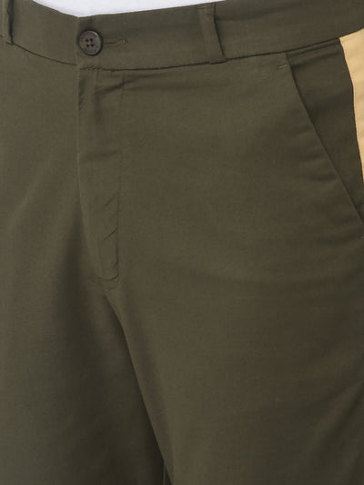 Olive Green Safari Trousers-Men Trousers-Crimsoune Club