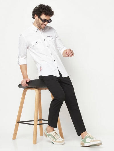 White Patch-Pocket Shirt-Men Shirts-Crimsoune Club