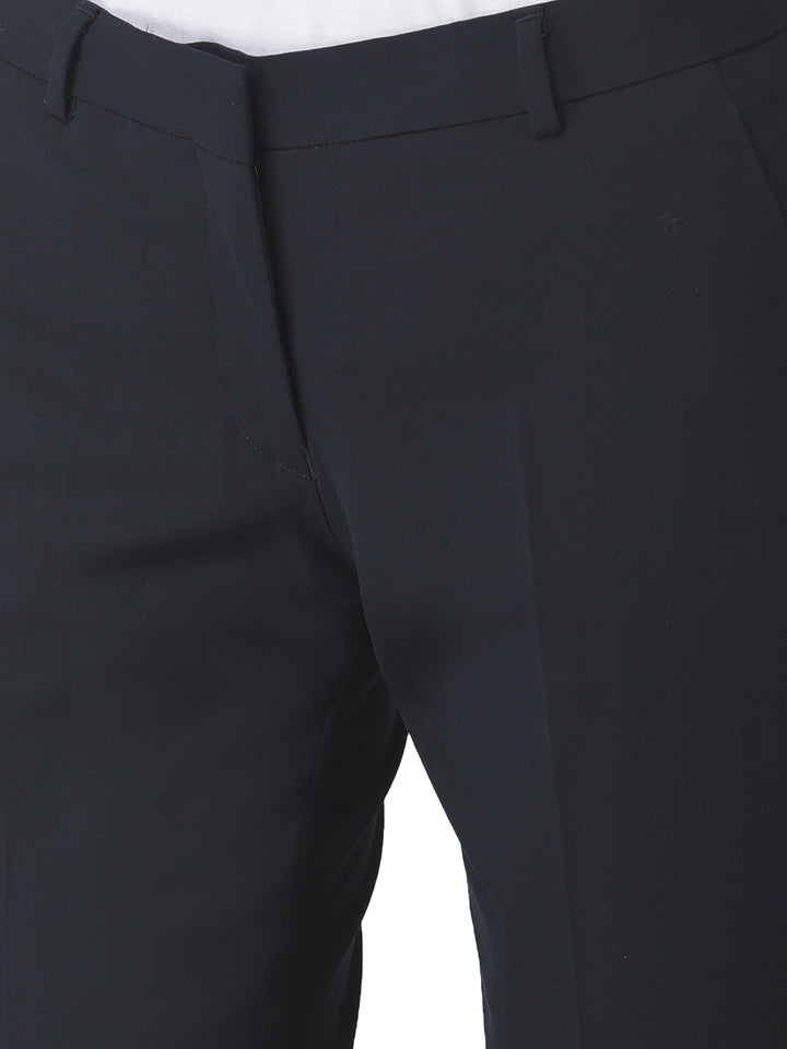 2 Piece Navy Blue Suit Set-Women Suit Sets-Crimsoune Club
