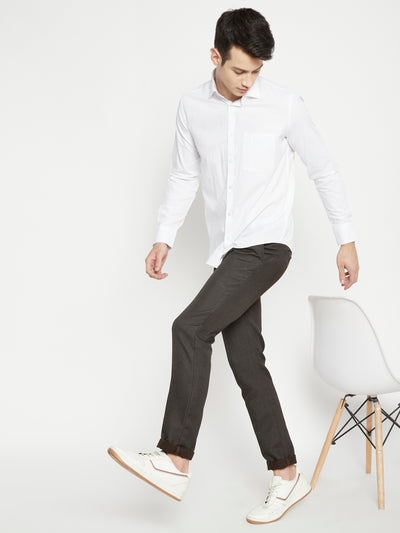 White Solid Shirt-Men Shirts-Crimsoune Club