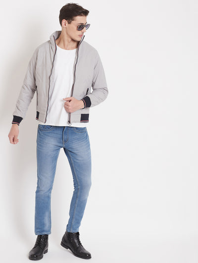 Solid Grey Jacket-Mens Jackets-Crimsoune Club