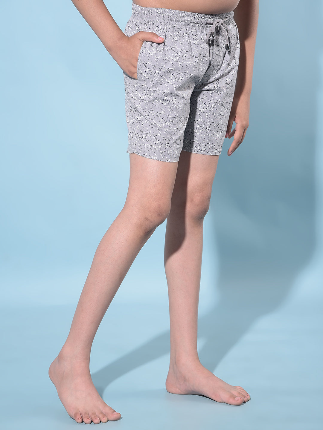 Grey Printed 100% Cotton Boxer-Boys Boxers-Crimsoune Club