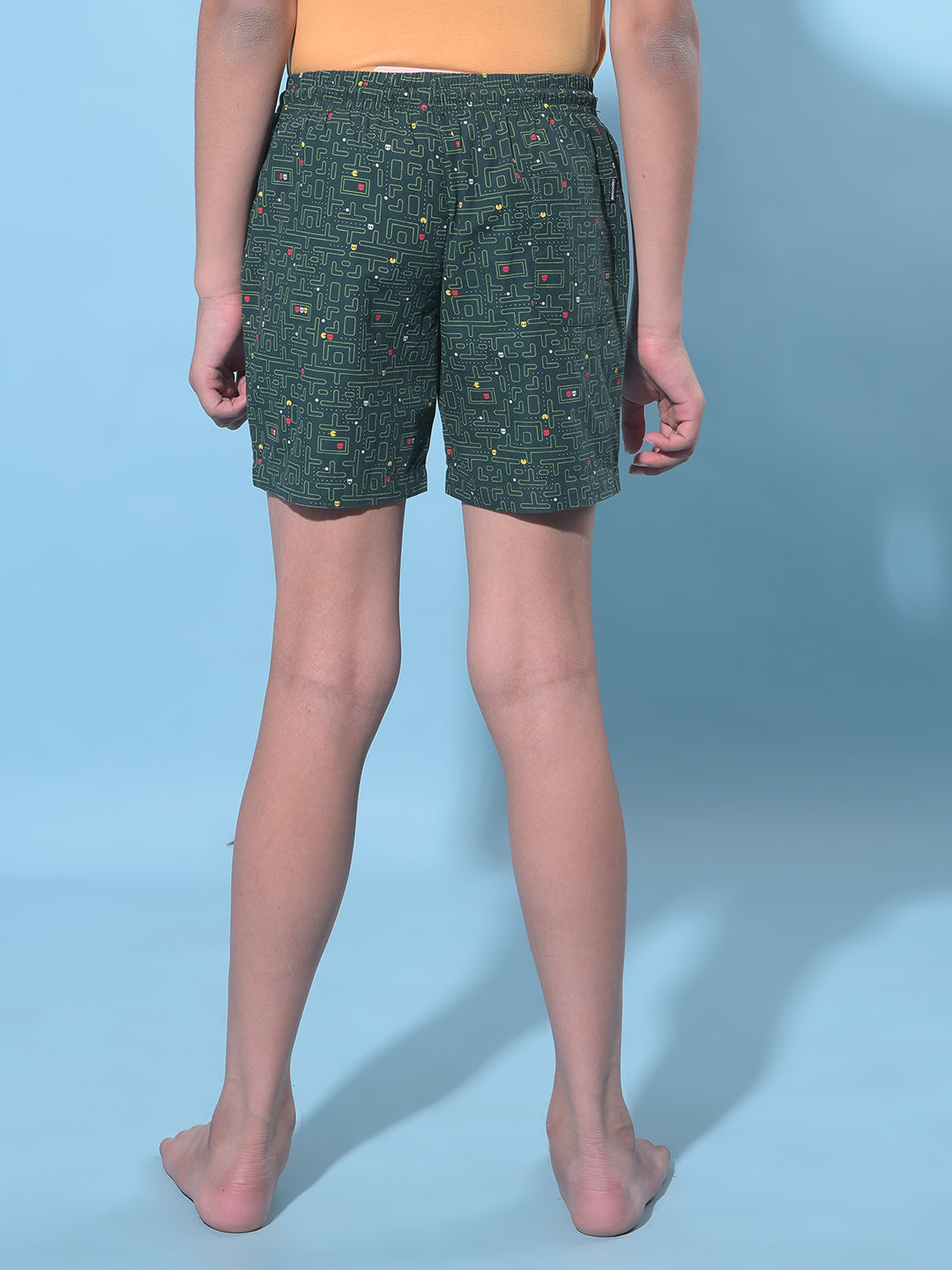 Green Printed 100% Cotton Boxer-Boys Boxers-Crimsoune Club