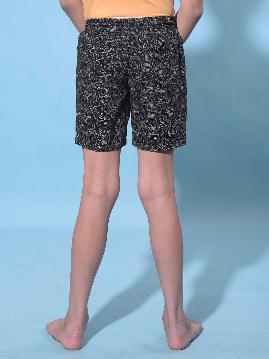 Black Floral Print 100% Cotton Boxers-Boys Boxers-Crimsoune Club