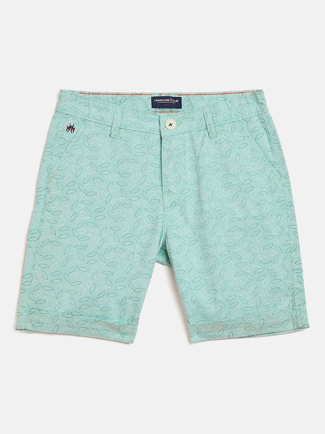 Green Printed Shorts-Boys Shorts-Crimsoune Club