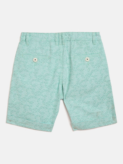 Green Printed Shorts-Boys Shorts-Crimsoune Club