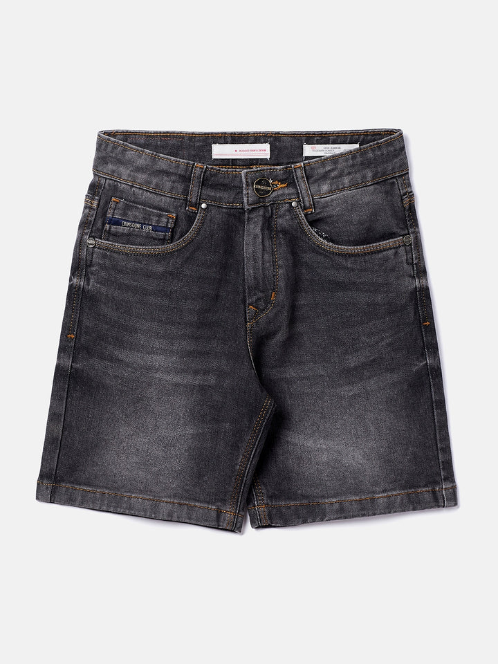 Classic Wash Kids Denim Shorts-Boys Shorts-Crimsoune Club