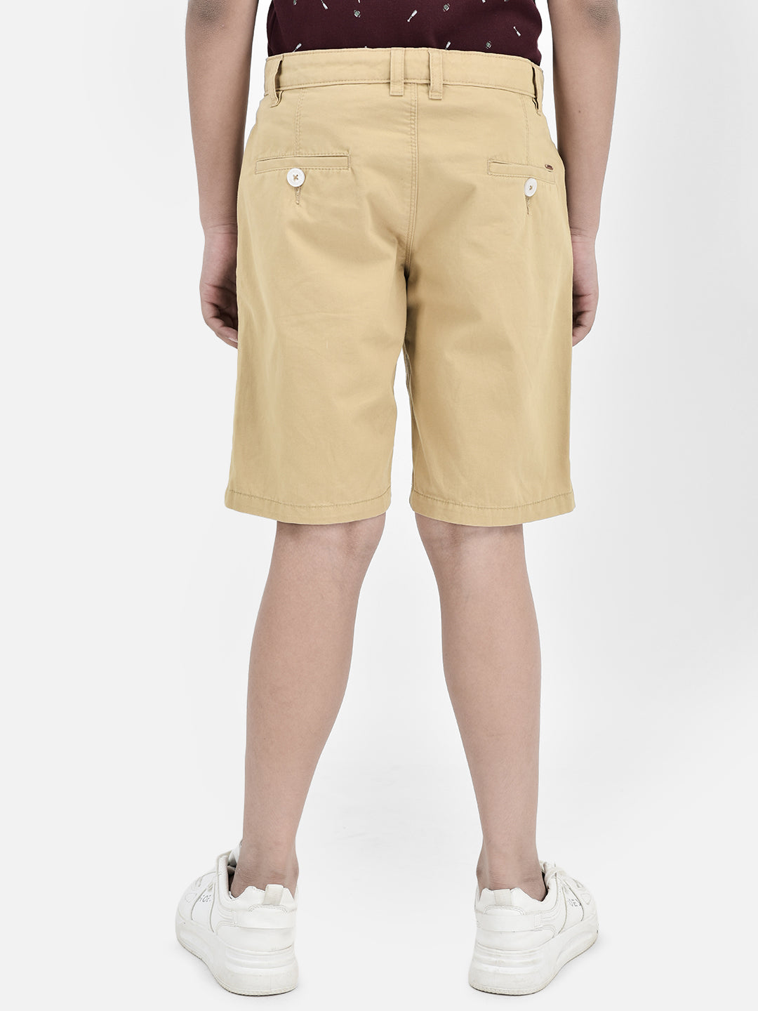 Beige Shorts-Boys Shorts-Crimsoune Club