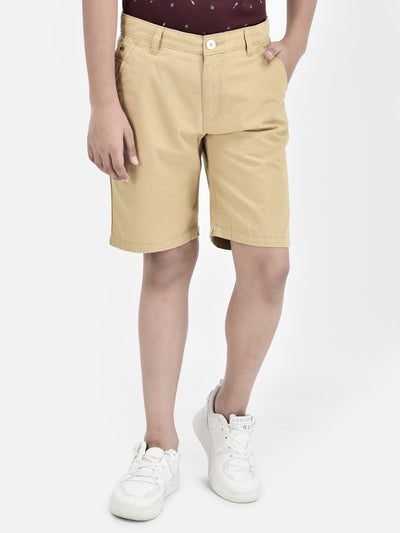 Beige Shorts-Boys Shorts-Crimsoune Club