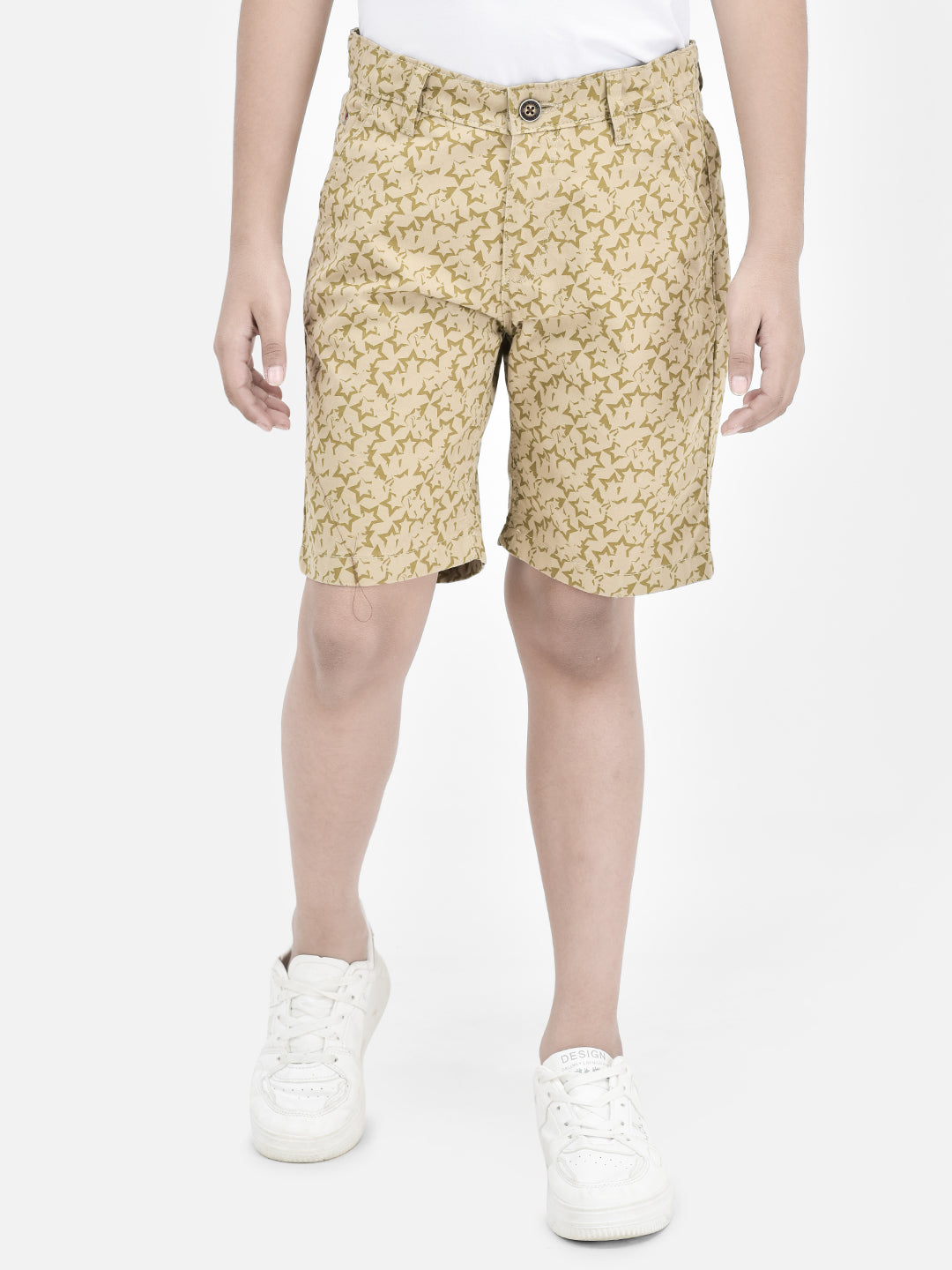 Printed Yellow Shorts-Boys Shorts-Crimsoune Club