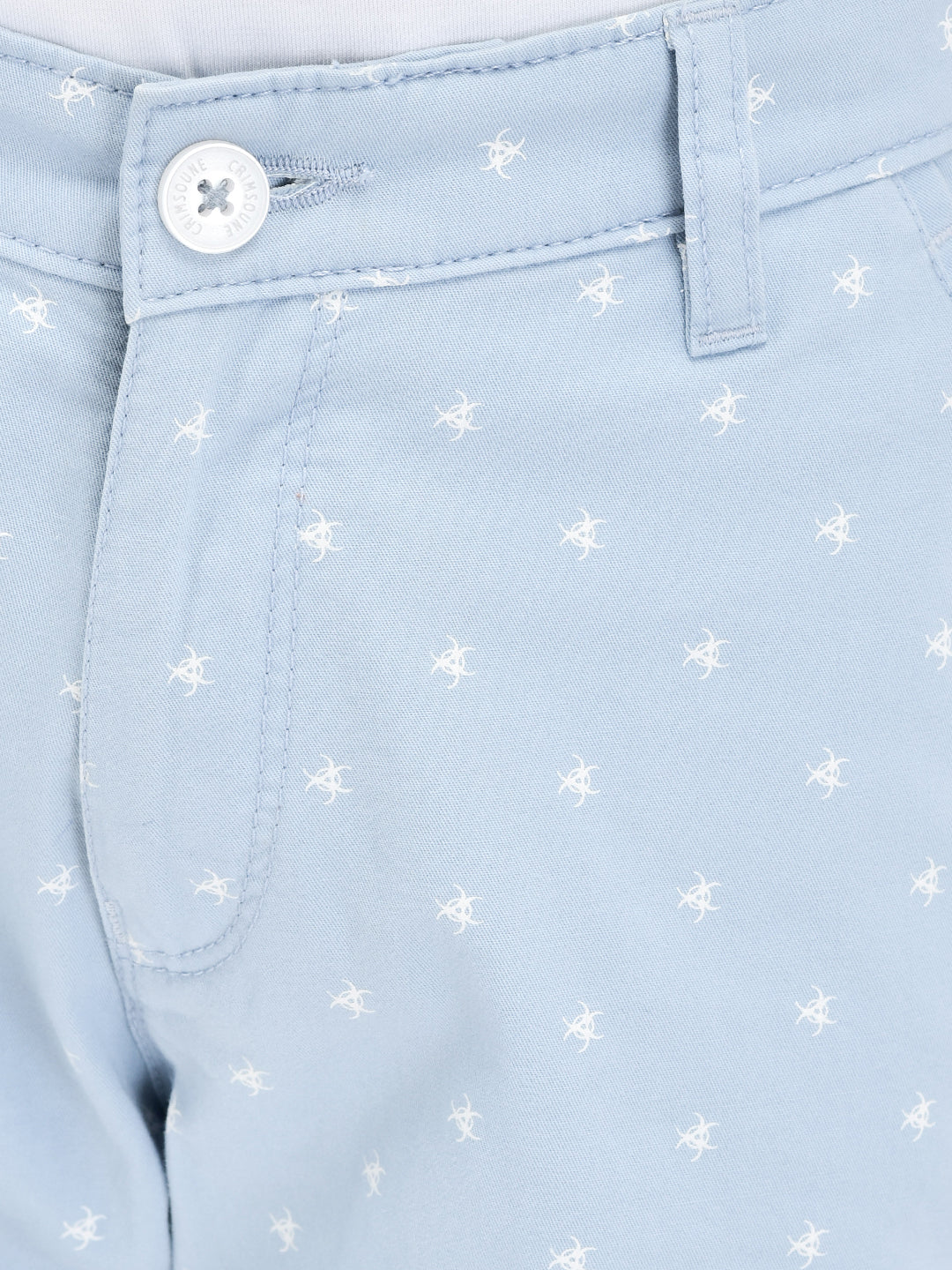 Printed Blue Shorts-Boys Shorts-Crimsoune Club