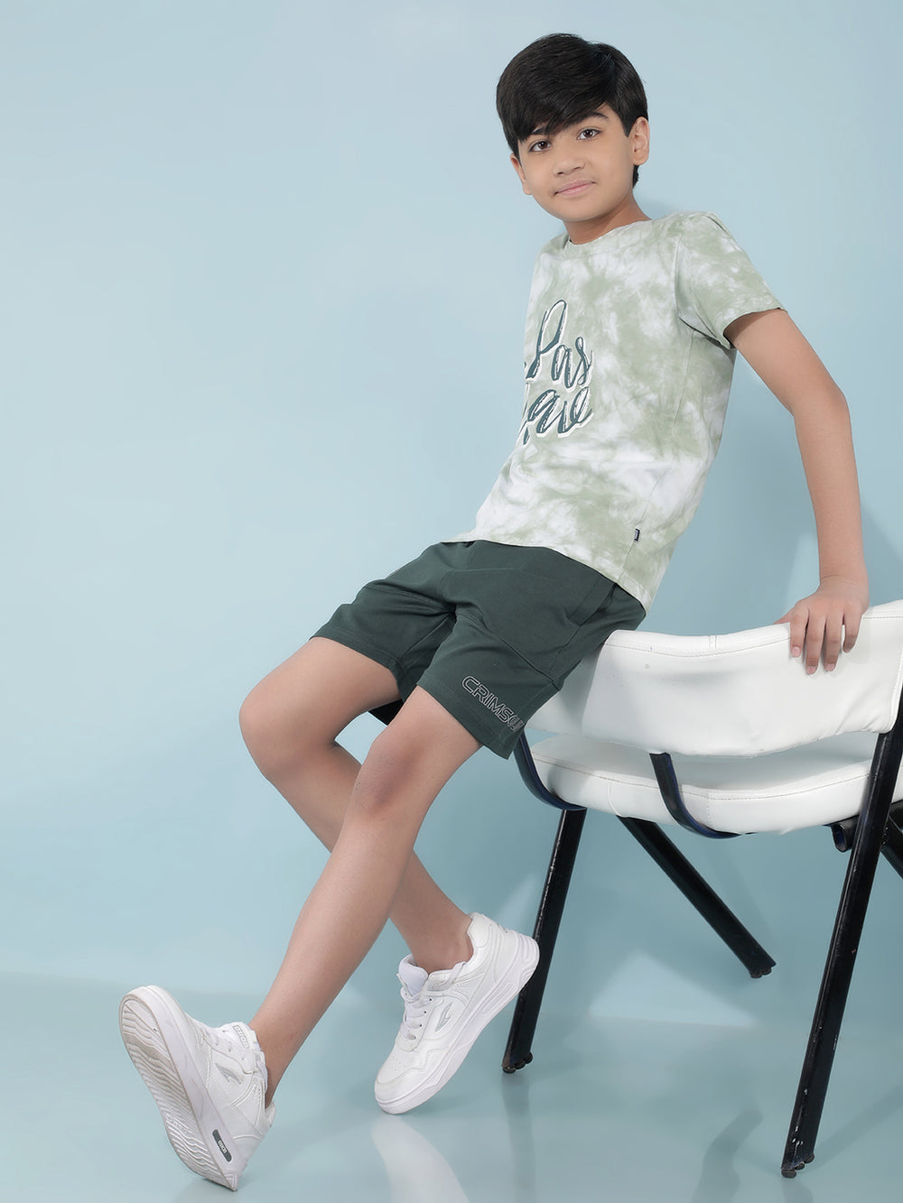 Olive Color-Blocked Shorts-Boys Shorts-Crimsoune Club