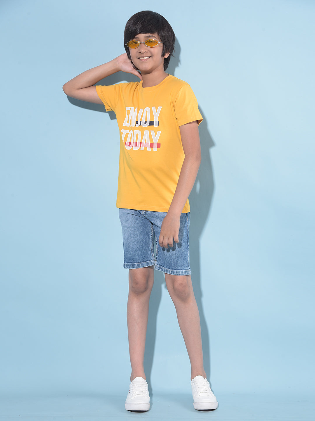 Blue 100% Cotton Shorts-Boys Shorts-Crimsoune Club