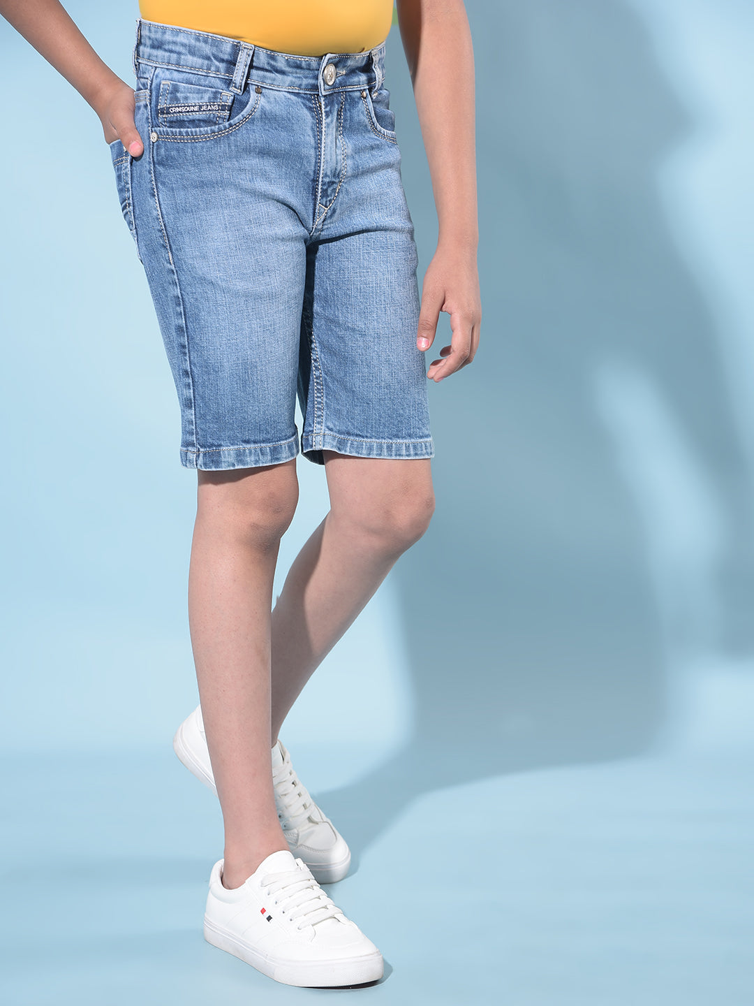 Blue 100% Cotton Shorts-Boys Shorts-Crimsoune Club