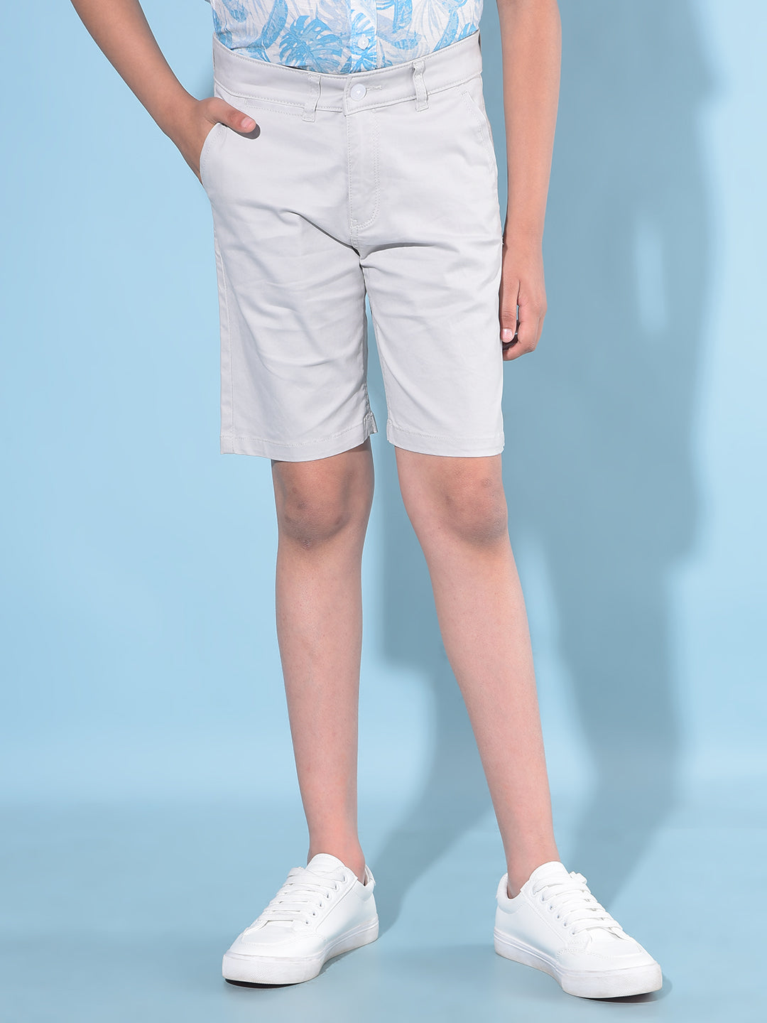 Beige Shorts-Boys Shorts-Crimsoune Club