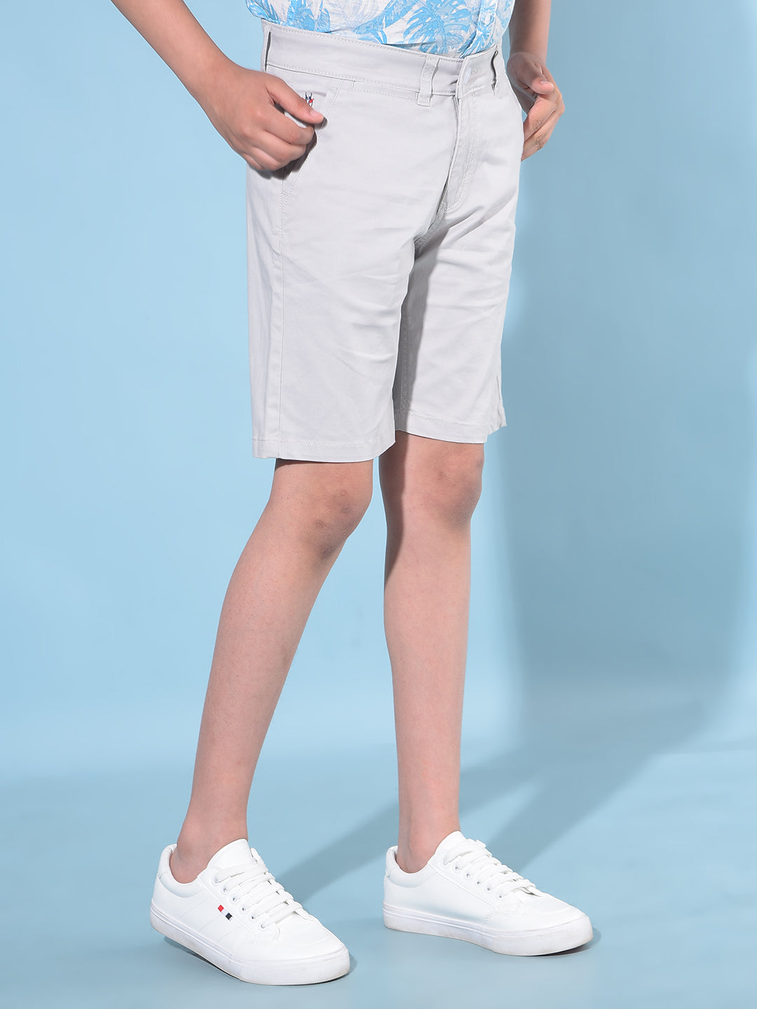 Beige Shorts-Boys Shorts-Crimsoune Club