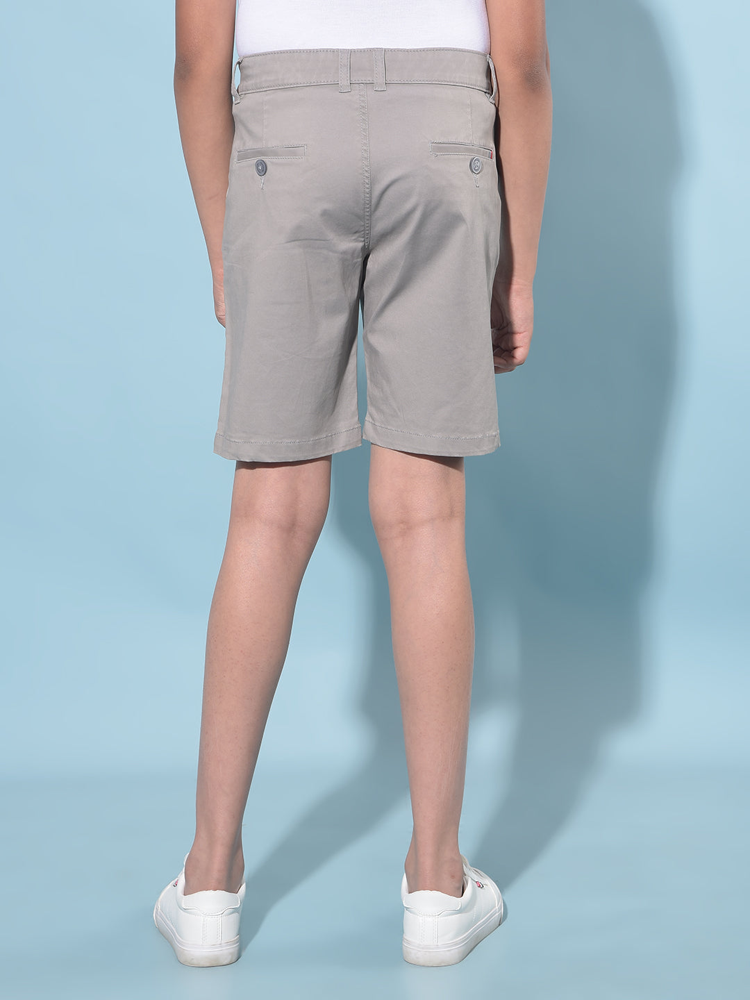 Grey 100% Cotton Shorts-Boys Shorts-Crimsoune Club