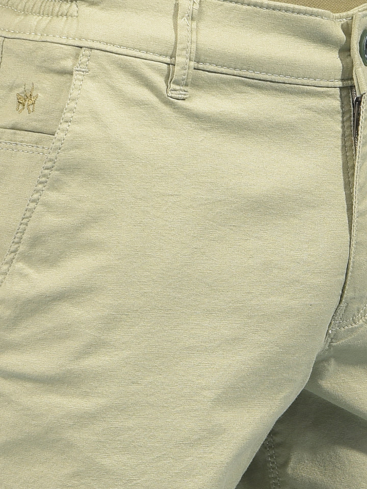 Green Cotton Shorts-Boys Shorts-Crimsoune Club