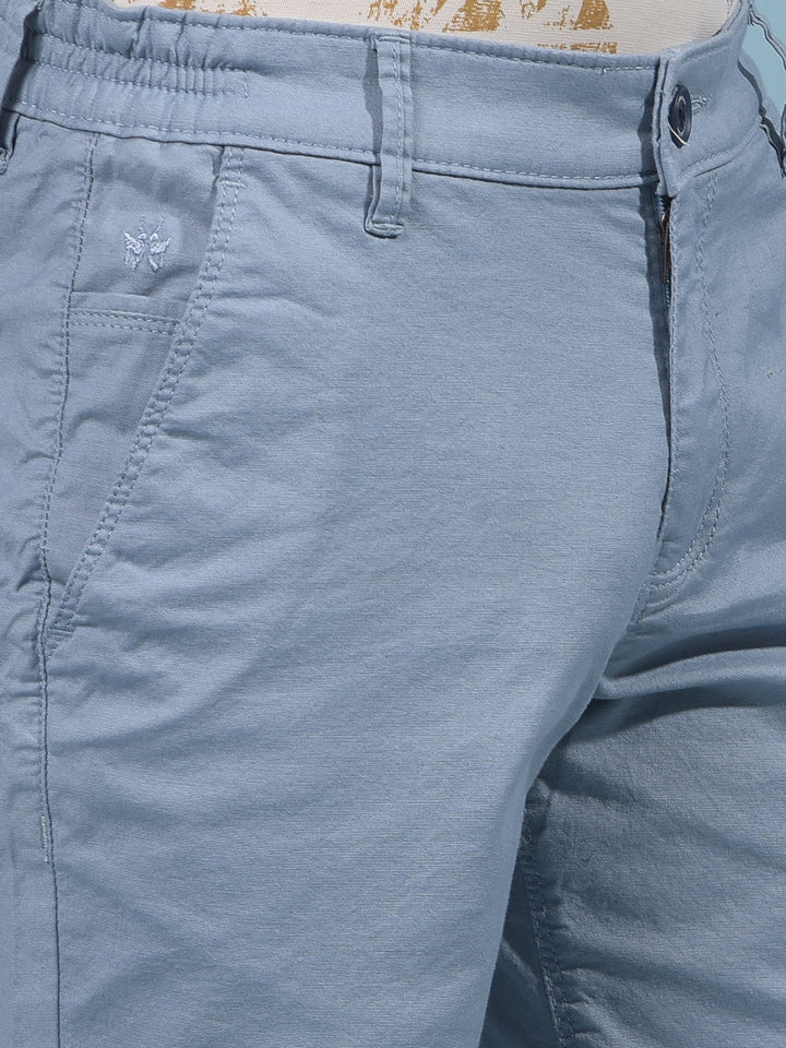 Blue Cotton Shorts-Boys Shorts-Crimsoune Club