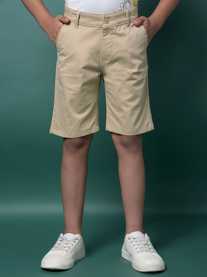 Beige Shorts-Boys Shorts-Crimsoune Club