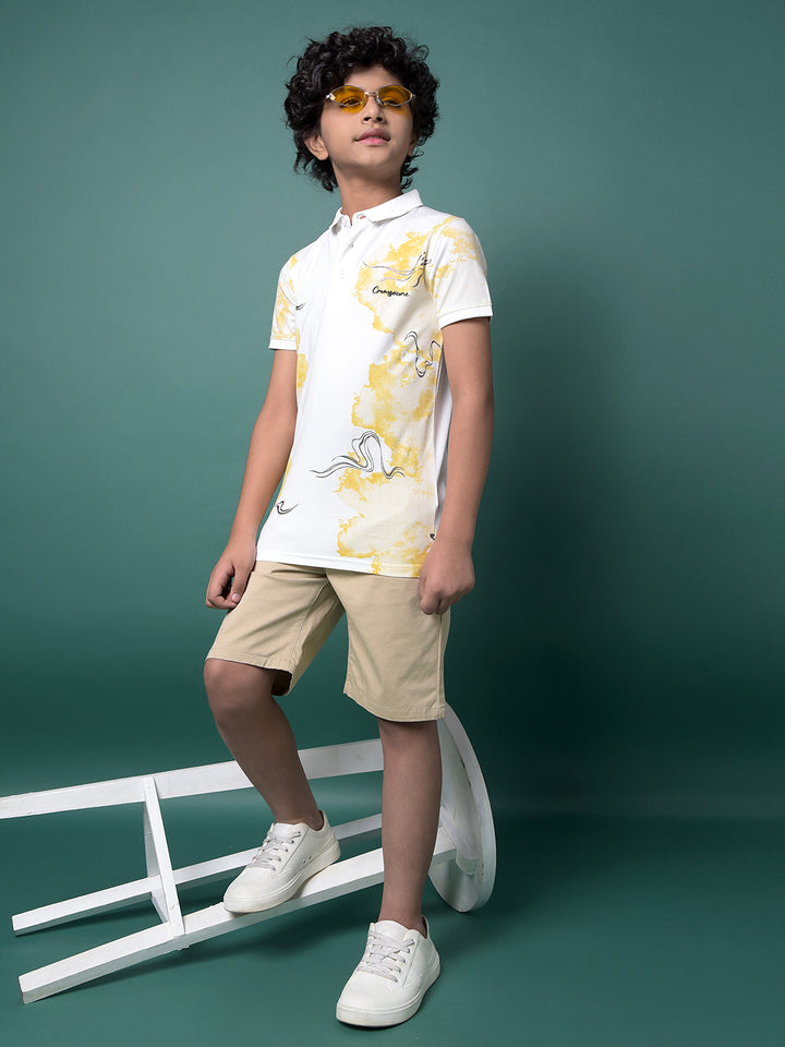 Beige Shorts-Boys Shorts-Crimsoune Club