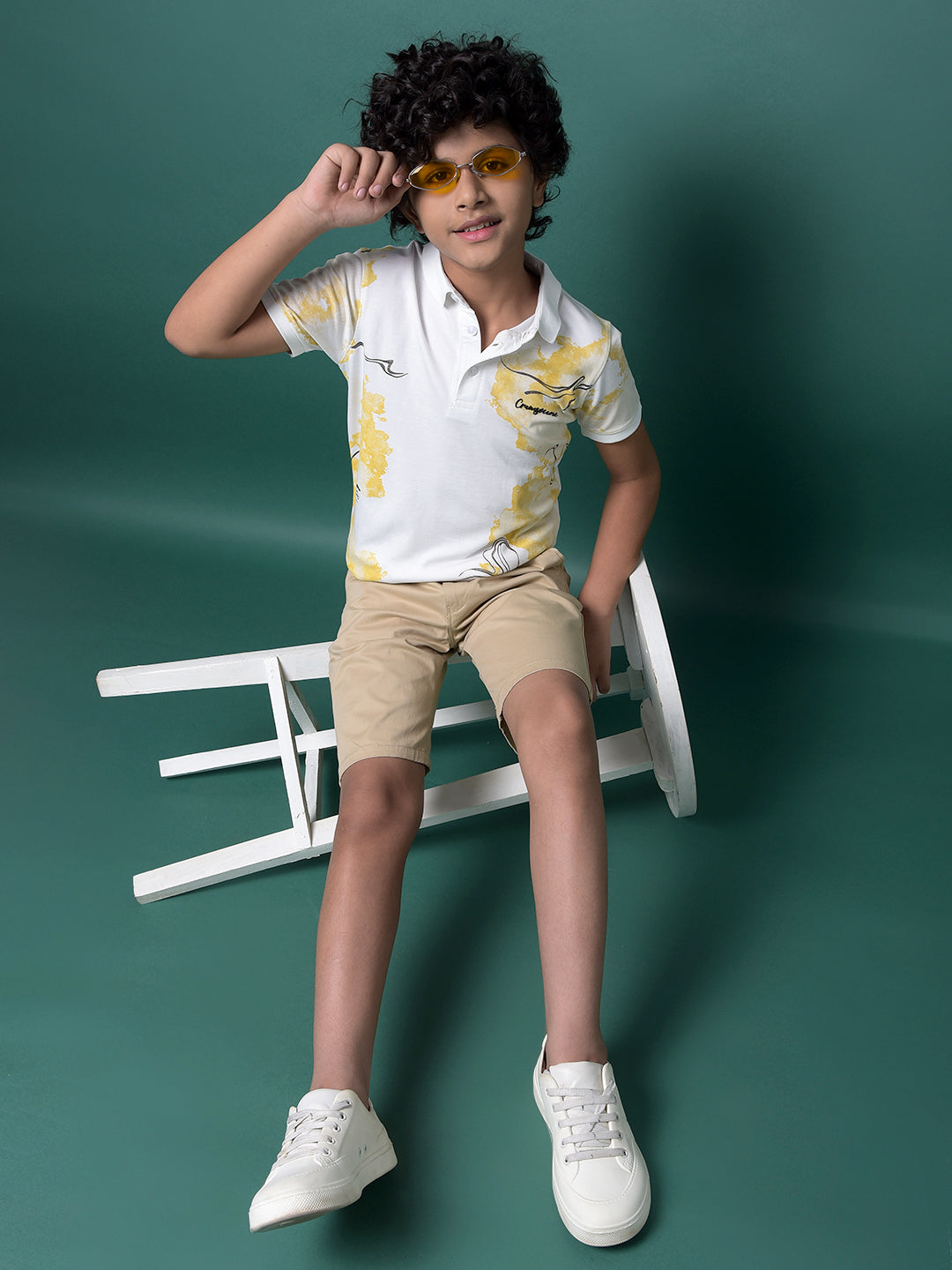 Beige Shorts-Boys Shorts-Crimsoune Club