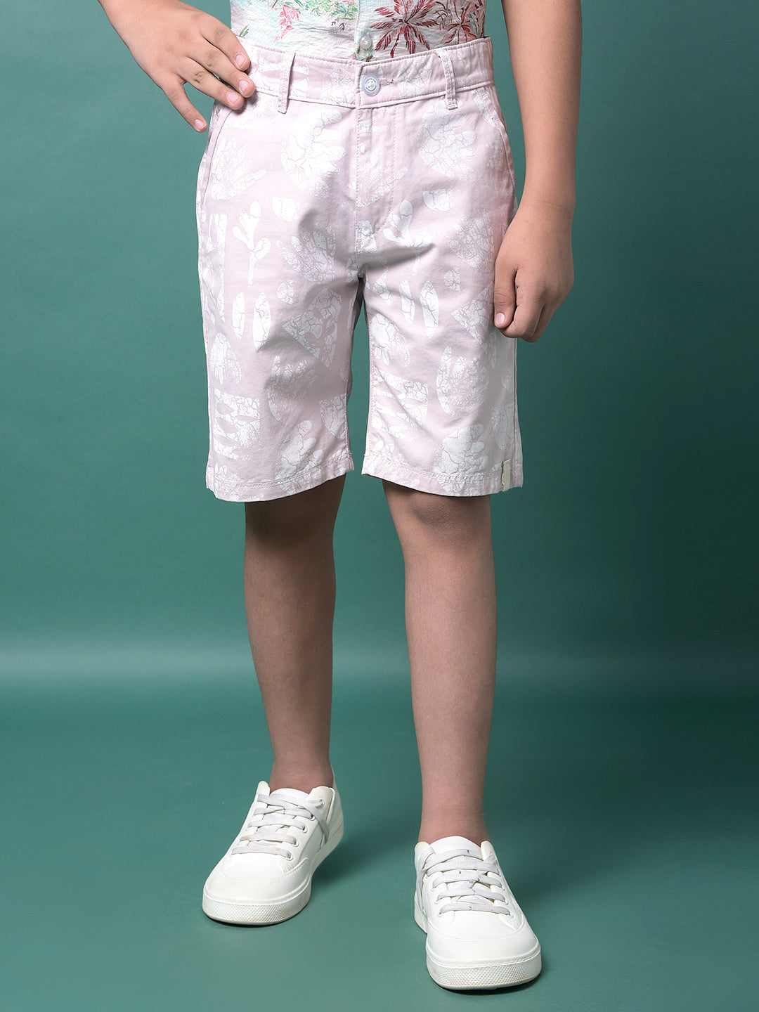 Purple Printed 100% Cotton Shorts-Boys Shorts-Crimsoune Club