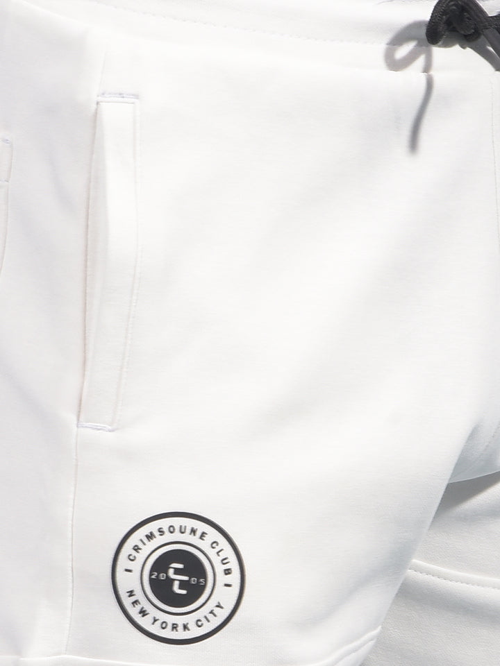 White Cotton Shorts-Boys Shorts-Crimsoune Club