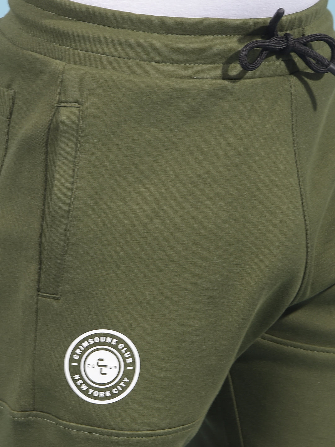 Green Cotton Shorts-Boys Shorts-Crimsoune Club