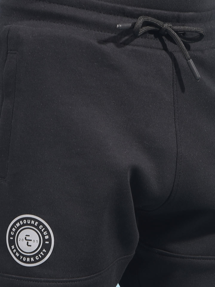 Black Cotton Shorts-Boys Shorts-Crimsoune Club
