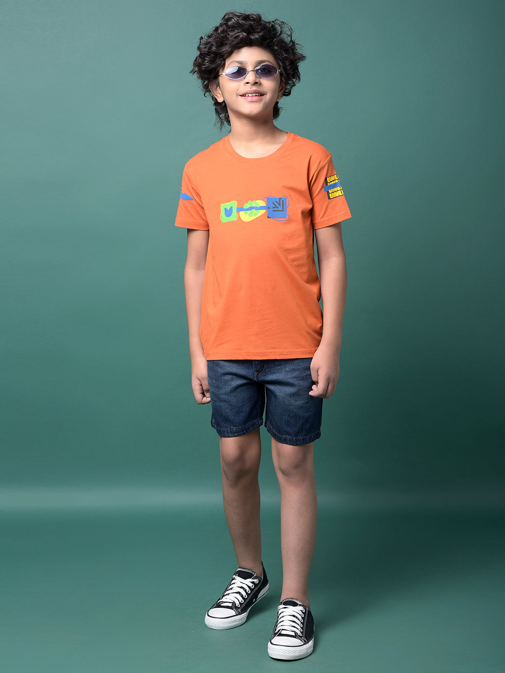 Navy Blue 100% Cotton Denim Shorts-Boys Shorts-Crimsoune Club